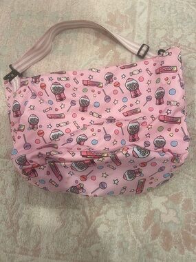 Bubble Gum Print Pink Shoulder Bag